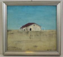 Luigi jelzéssel: Ház. Olaj, farost, üvegezett fa keretben, 34×37 cm