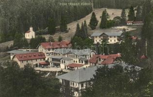 1908 Feketehegy-fürdő, Cernohorské kúpele (Merény, Nálepkovo); nyaralók, kápolna / villas, chapel