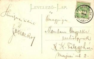 1908 Feketehegy-fürdő, Cernohorské kúpele (Merény, Nálepkovo); nyaralók, kápolna / villas, chapel