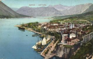 Kotor, Cattaro; Bocche di Cattaro / Bay of Kotor + K.u.K. Baukompanie 2/46 (ázott / wet damage)
