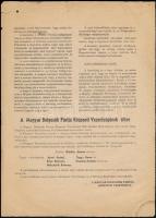 1956 Magyarország népe! Magyar Dolgozók Pártjának központi vezetőségének röplapja, benne az 1956. ok...