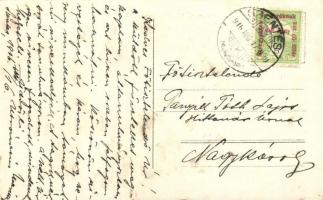 1916 Szentes, labdarúgó mérkőzés, csoportkép a csapatokkal / Hungarian football match, teams' p...