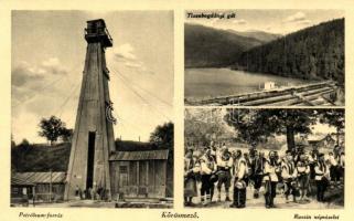 Kőrösmező, Jaszinya, Jasina, Yasinia; petróleum forrás, ruszin népviselet, tiszabogdányi gát / dame, petroleum well, Rusin folklore