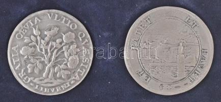 Olasz Államok / Livorno 1665. Pezza della Rosa Ag modern, jelzett utánverete (26,44g/0.835/42mm) + 1...