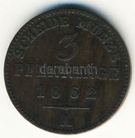 Német Államok/Poroszország 1862A 3Pf T:3