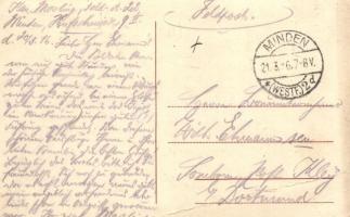 1916 Minden i. W., Gartenetablissement "Willkommen vor dem Walde" gegr. 1787, W. Gasthoff ...