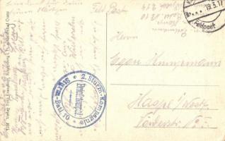 1917 Jelgava, Mitau; Vom östlichen Kriegsschauplatz The war in the East, street view with German sol...