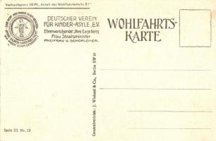 Im Kinder-Asyl. Denkt an unsere Krieger Waisen! Deutscher Verein für Kinder-Asyle. Ehrenvorsitzende ...