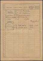 1945 Bp., összeíráshoz beszolgáltatott bejelentőlapok gyűjtőíve