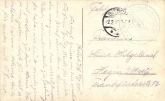 1915 Hauskapelle Brr! / WWI German military, soldiers' music band, humour. group photo