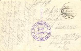 1916 WWI German military, soldiers' brass music band. group photo (EK)