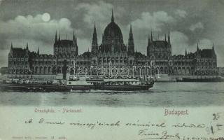 1898 Budapest V. Országház, Parlament, gőzhajó