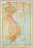 1976 Hanh chính Viet Nam, VIetnam közigazgatási térképe, 1:2500000, 77×53 cm + 22 db modern vietnami képeslap
