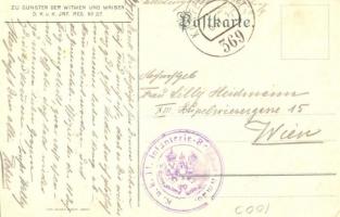 1917 Prosit Neujahr! Vom K.u.K. I.R. No. 27. / WWI K.u.K. military art postcard s: F. Silbebauer (EK...