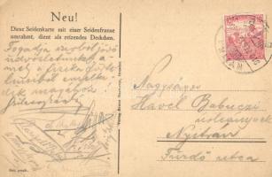 1918 Ferdinand I. König von Bulgarien. Seidenkarte / Ferdinand I of Bulgaria. silk card (EK)