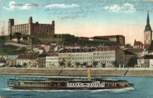 32 db RÉGI magyar és történelmi magyar városképes lap hajókkal, uszályokkal / 32 pre-1945 Hungarian ...