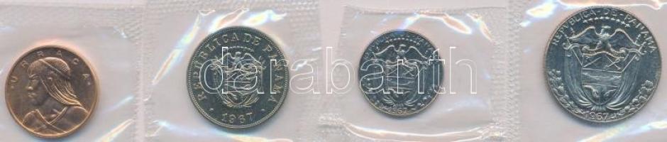 Panama 1967. 1c + 5c + 1/10B + 1/4B az első három lezárt fóliában T:1
Panama 1967. 1 Centesimo + 5 ...