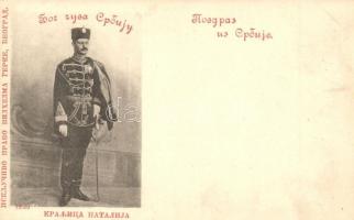 Milan Obrenovic, Milan I of Serbia (the text says Queen Natalija)