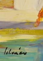 Schéner Mihály (1923-2009): Kilátás a tengerre. Olaj, farost, jelzett, 50×70 cm