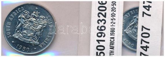 Dél-Afrika 1980. 1c + 2c + 5c + 10c+ 20c + 50c mind kis, átlátszó tokban T:1,1-
South Africa 1980. ...
