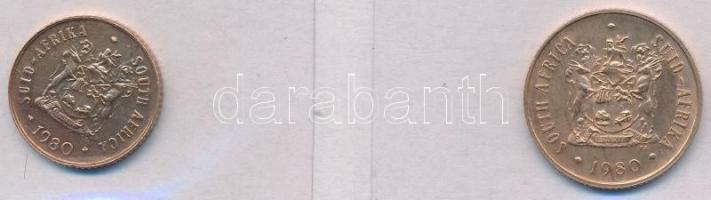 Dél-Afrika 1980. 1c + 2c + 5c + 10c+ 20c + 50c mind kis, átlátszó tokban T:1,1-
South Africa 1980. ...