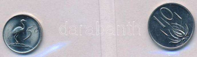 Dél-Afrika 1980. 1c + 2c + 5c + 10c+ 20c + 50c mind kis, átlátszó tokban T:1,1-
South Africa 1980. ...