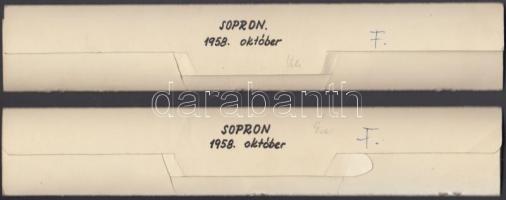 1958 Sopron, kb 70 db fotónegatív kocka soproni részletekről, életképekről