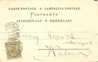 1902 Üdvözlet Rákoscsabáról! / Greeting card with sailboats, port. litho s: A. Heide (EK)