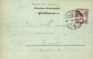 1901 Mainz, steamships, quay (EK)