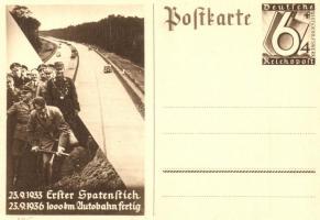 1933 Erster Spatenstich - 1936 1000 km Autobahn fertig / 1933 First Groundbreaking - 1936 1000 km hi...