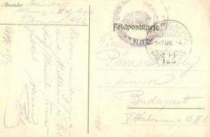 1917 Frohe Ostern. Feldpostkarten / WWI K.u.k. military Easter art postcard s: E. Kutzer (EB)