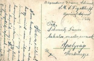 Fröhliche Weihnachten! / K.u.K. Kriegsmarine, mariners humorous Christmas art postcard. G.C. Pola 19...