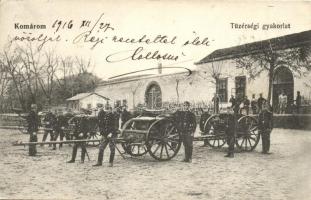 1916 Komárom, Komárnó; Tüzérségi gyakorlat / WWI K.u.K. military, artillery training