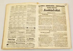 1859 Kasa-Eperjesi Értesítő (Kaschau-Eperieser Rundschaftsblatt) teljes évfolyama könyvbe kötve, dön...
