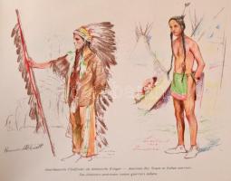 1925 Az 1924-es dániai Jamboree részvevőiről, eseményeiről készített rajzok, 4 színes táblával, a ra...