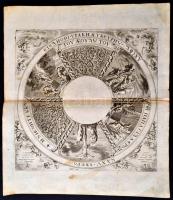 A keresztút végén, görög nyelvű felirattal, rézmetszet, papír, szakadt, folttal, 28x28 cm