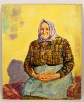 Pilch jelzéssel: Nagymama. Olaj, farost, 82×68 cm