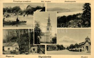 8 db RÉGI városképes lap: Nógrádverőce, Kismaros / 8 pre-1945 Hungarian town-view postcards