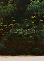 Spányi jelzéssel: Vízparti fák. Olaj, vászon, 56×68 cm