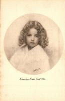 4 db régi motívumlap Habsburg Ottóról gyerekként / 4 pre-1945 motive cards of Otto von Habsburg, las...