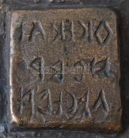 Medgyessy Ferenc (1881-1958): Kőrősi Csoma Sándor.  Öntött, patinázott bronz falikép, jelzett, 34×28...