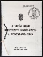 1965 A Vitézi Rend szervezeti szabályzata a hontalanságban. Kiadja a Vitézi Szék. fénymásolat 30 p.