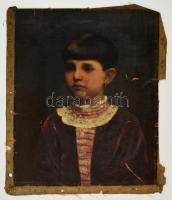 XIX. sz: Friedr. Haller jelzéssel: Lányka portré. Olaj, vászon. 31x25 cm