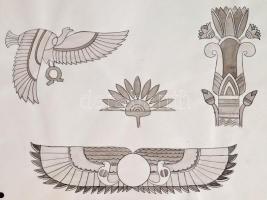 cca 1930 Iparművészeknek Stíltan mappa 44 db táblával klf stílusok képi világa, díszítőelemek. 21x27...