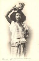 Jeune fille de lExtréme-Sud Oranais. J. Geisler phot. 230. / Half-naked Algerian woman from South Oran, folklore