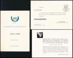 1967 600 éves a pécsi egyetem. Alkalmi nyomtatványok és egy, a Pécsi Klinikát ábrázoló rézkarc