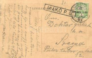 Makó, Pályaudvar, vasútállomás. W. L. Bp. 4125. (EK)