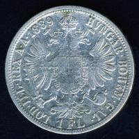 Ausztria 1889. 1Fl Ag T:3/3-
