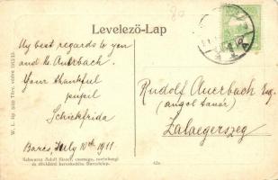 Barcs, Széchenyi utca, üzlet. W. L. Bp. 5009. Kiadja Schwarcz Adolf (EK)