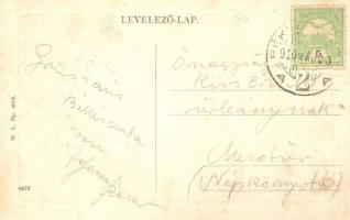 Békéscsaba, Kossuth Lajos tér, Evangélikus templom. W. L. Bp. 4013. (EK)